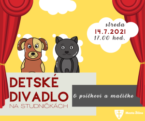 Pozvánka na podujatie Detské divadlo v Sade na Studničkách - O psíčkovi a mačičke