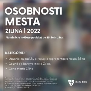 Nominácie - osobnosti mesta 2022