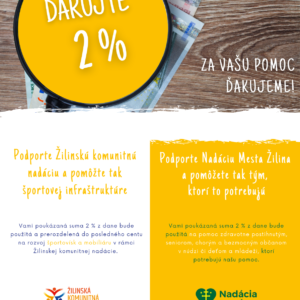 Informačný plagát - Darujte 2 percenta z dane_2022