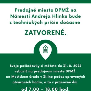 Zatvorene predajne miesto DPMZ_2022